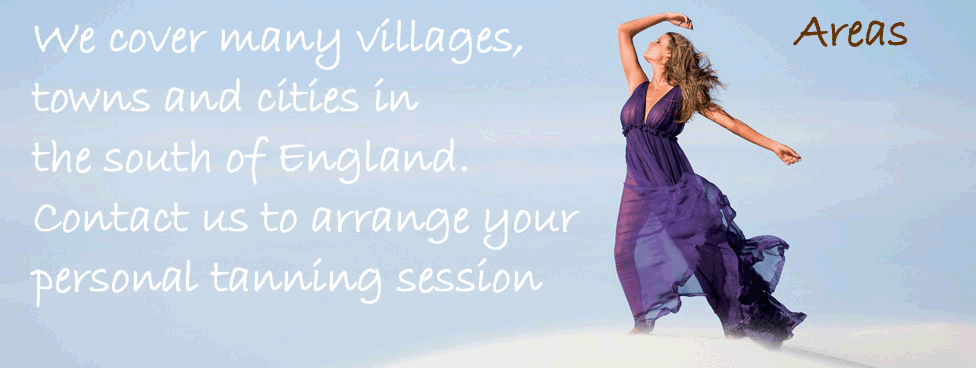 we cover many villages towns and cities in the south of england contact us to arrange a personal spray tanning session